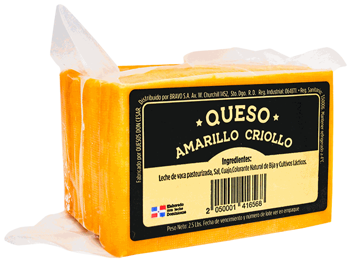 QUESO AMARILLO CRIOLLO BLOQUE 2.5 LB