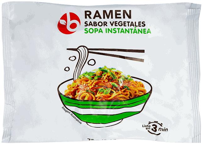 BRAVO SOPA RAMEN VEGETALES SOBRE 75G