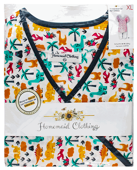 UNIFORMES HOMETMAID PRINTED SHORT 014 XL