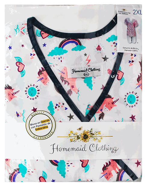 UNIFORMES HOMETMAID PRINTED SHORT 14 2XL