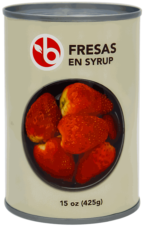 BRAVO FRESAS ENTERAS EN SYRUP 15 OZ