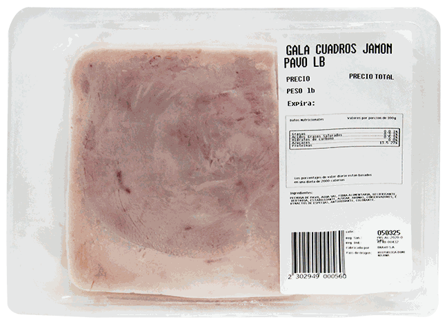 GALA CUADROS JAMON PAVO LB
