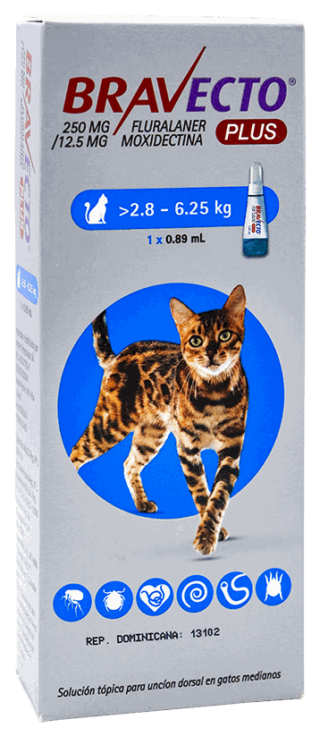 MALLEN BRAVECTO PLUS GATOS 250 MG