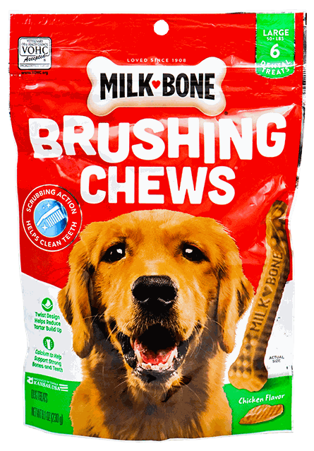 MILK BONE BRUSHING CHEWS LARGE