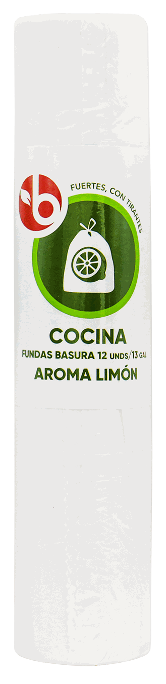 BRAVO FUNDA BASURA LIMON 13GL 12/1