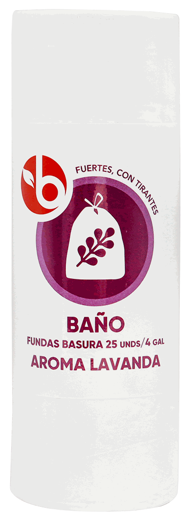 BRAVO FUNDA BASURA LAVANDA 4GL 25/1