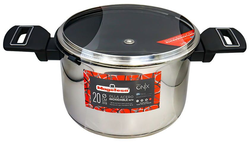Mgf Olla Con Tapa Acero Inoxidable Onix20 CM