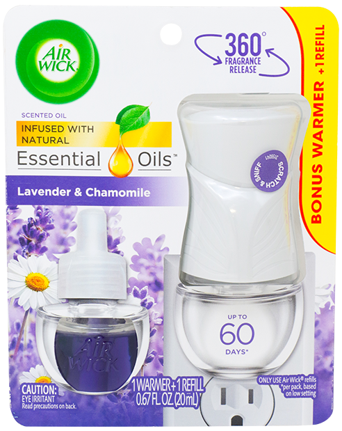 Kit Ambientador Eléctrico Con Aceite Fragancia Lavanda Y Manzana Air Wick2 UND