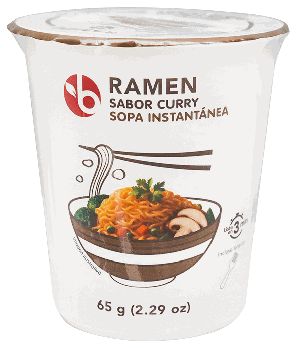 BRAVO SOPA RAMEN CURRY VASO 65GR