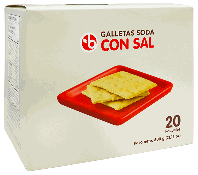 BRAVO GALLETAS SODA CON SAL 20 PAQ