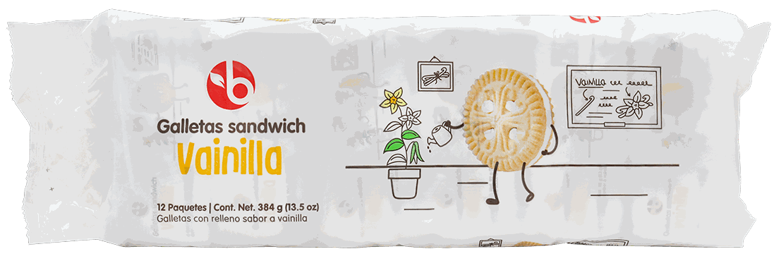 BRAVO GALLETAS SANDWICH VAINILLA 12 PAQ
