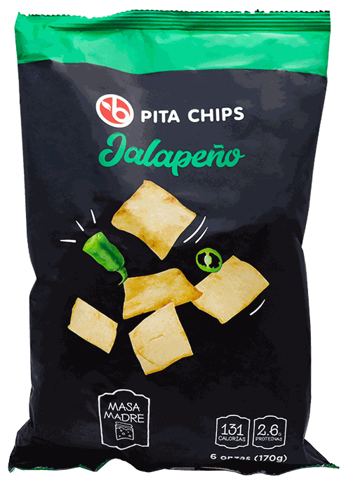 BRAVO PITA CHIPS JALAPEÑO 6 OZ