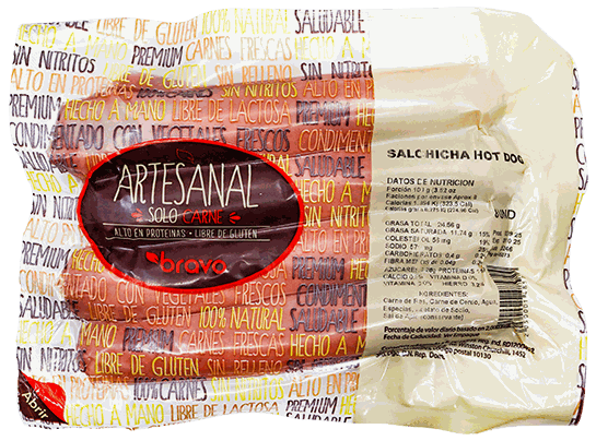 SALCHICHA HOT DOG ARTESANAL 8/1