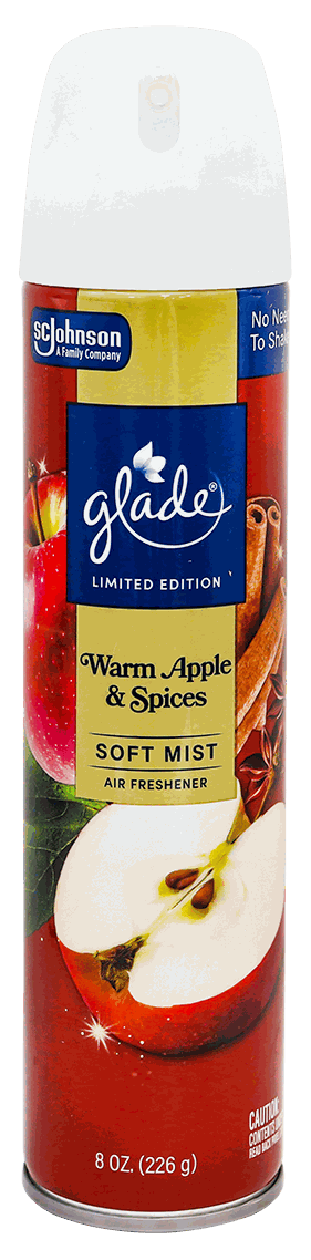 GLADE AEROSOL WARM APPLE & SPICES 8 OZ