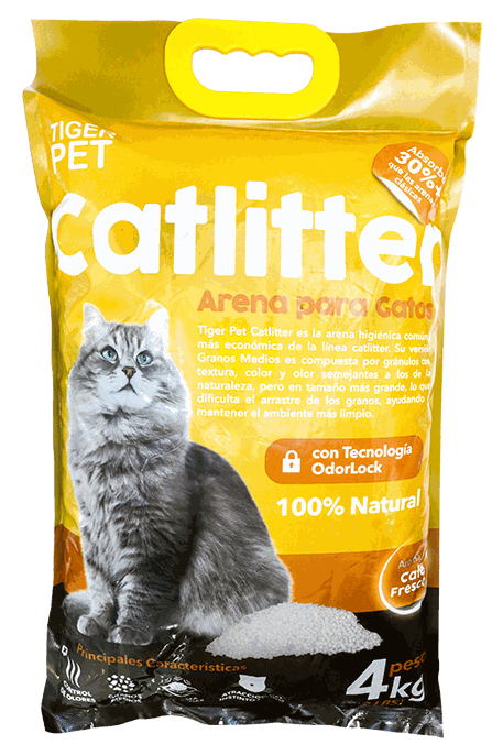 TIGER PET ARENA P/GATO 4KG CAFE