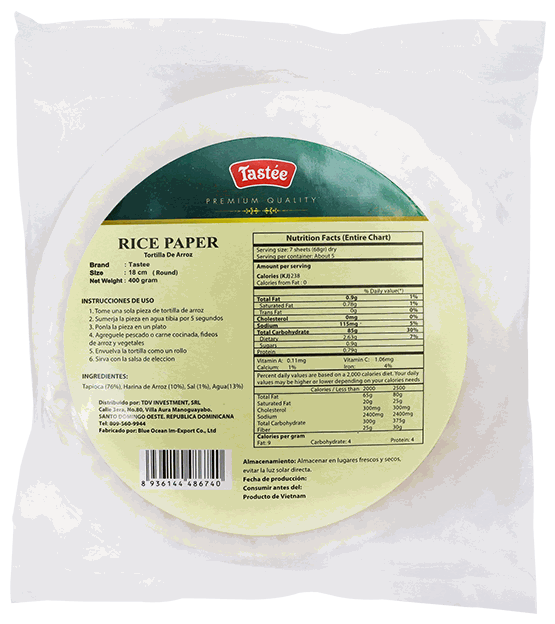 TASTEE RICE PAPER 400GR