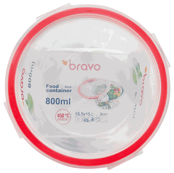 B ENVASE DE VIDRIO REDONDO 0.8LT LRD9