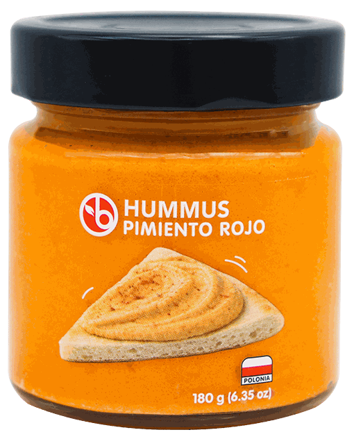 BRAVO HUMMUS PIMIENTO ROJO 180GR