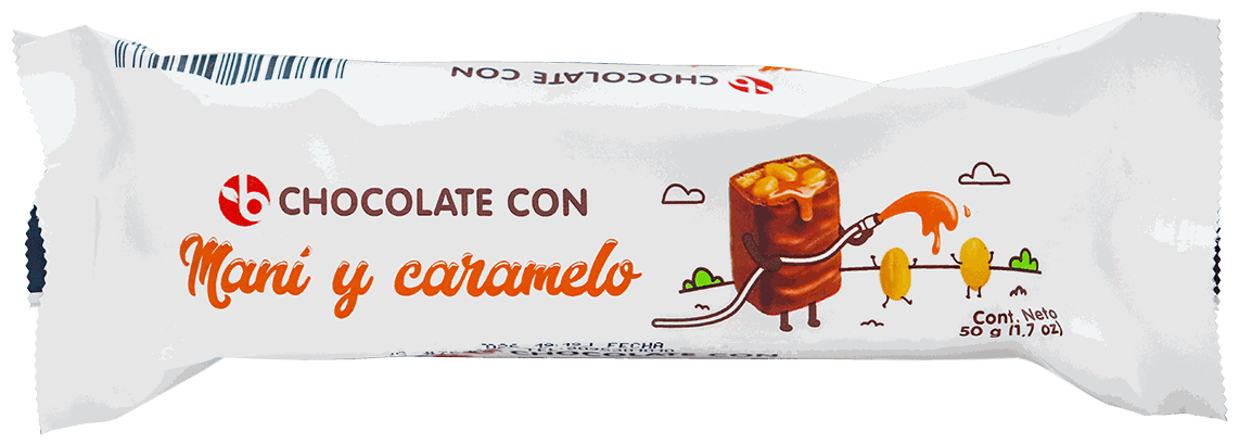 BRAVO CHOCOLATE MANI Y CARAMELO 50 GR