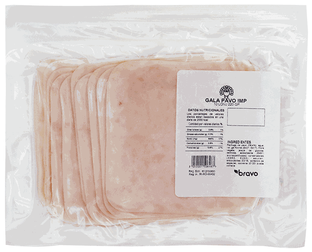GALA PAVO IMP 10 LONJ 220 GR