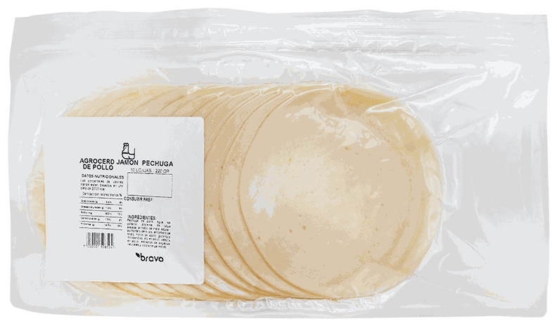 AGROCERD PECHUGA POLLO 10 LONJ 220 GR