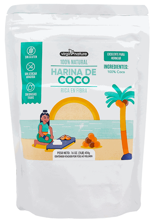 VIRGIN NATURE HARINA COCO 16OZ