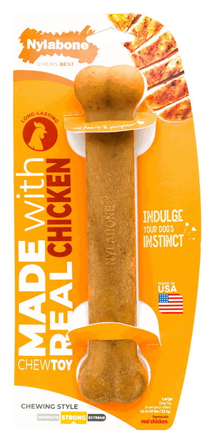 NYLABONE STRONG CHEW ORIG BONE DOG LG