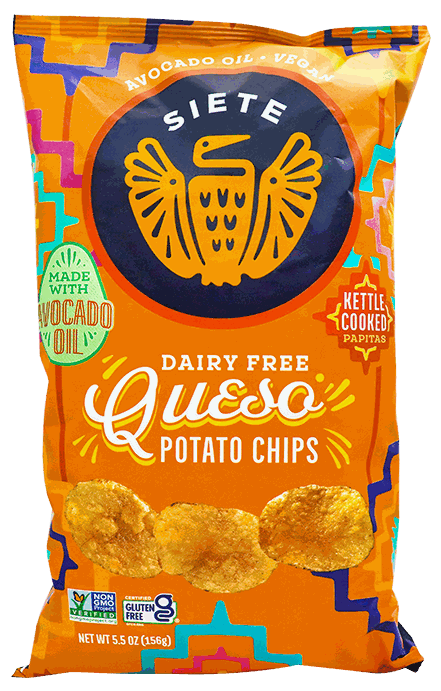 SIETE FOODS POTATO CHIPS CHEDDAR 5.5 OZ