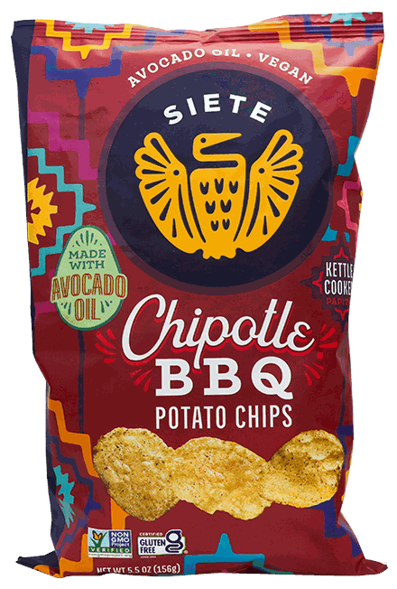 SIETE FOOD POTA. CHIP CHIPLOTE BBQ 5.5OZ