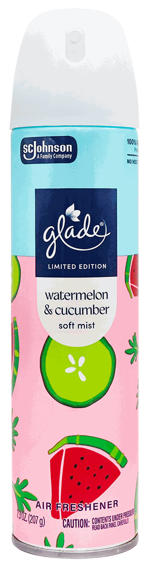 GLADE AEROSOL WATERMEL & CUCUMBER 7.3 OZ