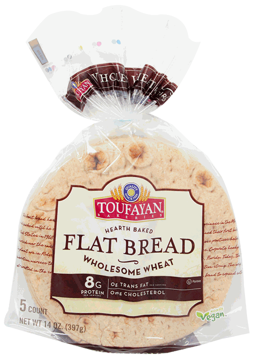 TOUFAYAN FLAT BREAD WHEAT 5 UN 14 OZ