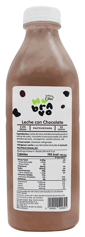MUBRAVO LECHE C/ CHOCO 32 OZ 2% GRASA