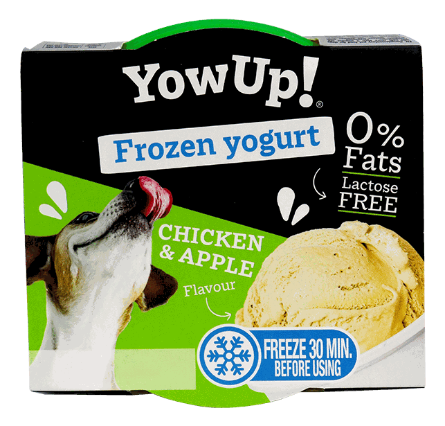 YOW UP FROZEN YOGURT CHIC&APPL DOG 110G