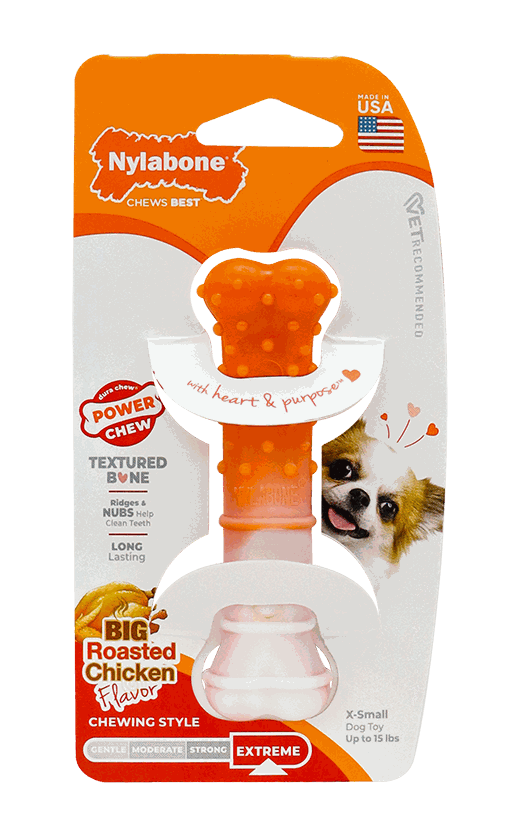 NYL POWER CHEW ORIG BONE CHICK DOG SMALL