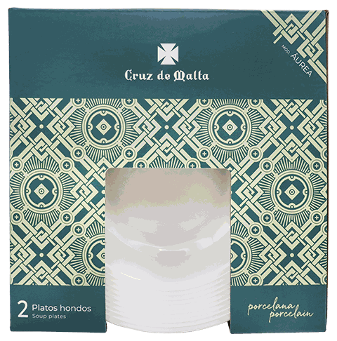 AUREA SET 2 PLATOS HONDO 23