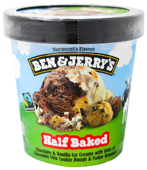 B&j Ice Cream Half Baked16 OZ