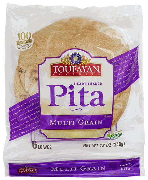 TOUFAYAN PITA MULTIGRN 6 UN 12 OZ