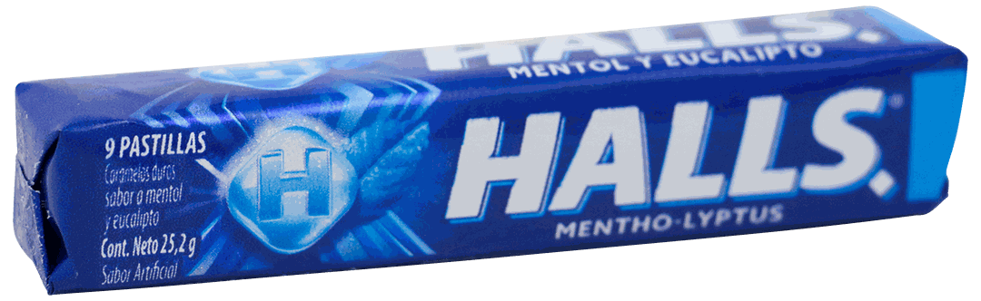 HALLS MENTOL BLANCA 9 PZAS