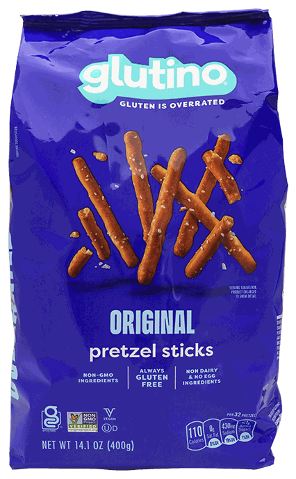 GLUTINO GF PRETZEL STICKS 14.1 OZ