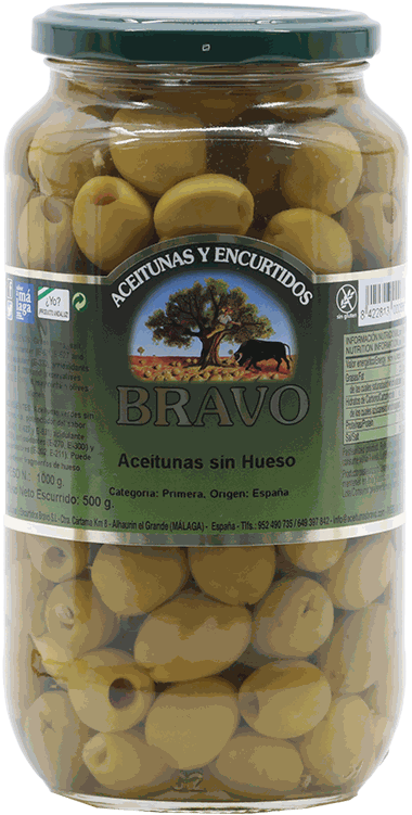 BRAVO ACEITUNAS MANZ. S/H 1000 GR