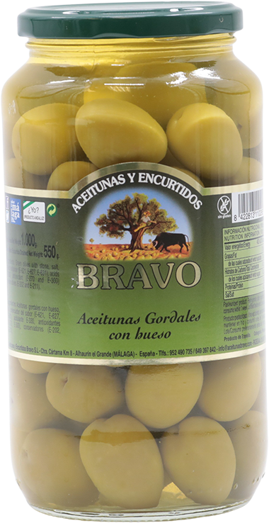 BRAVO ACEITUNAS GORDAL C/H 1000 GR