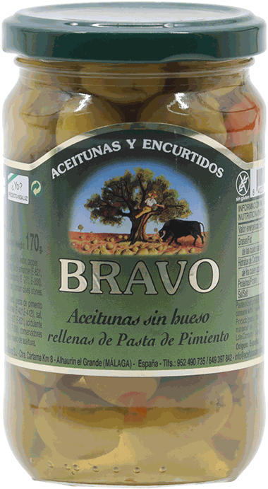 BRAVO ACEITUNAS MANZANA R/PIM 300 GR