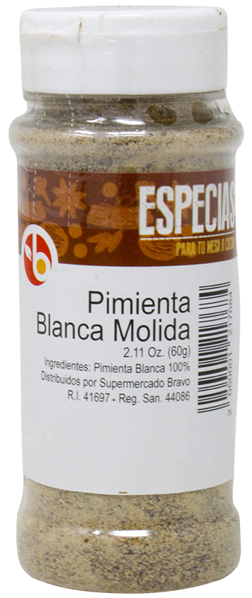 BRAVO PIMIENTA BLANCA MOLIDA 60 GR