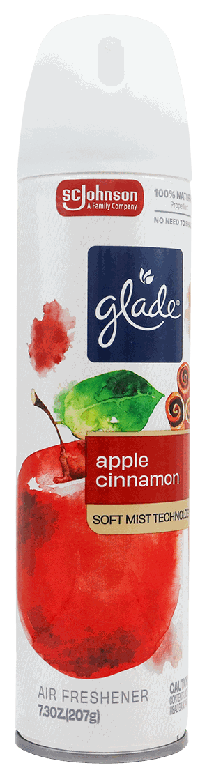 GLADE AEROSOL APPLE/CINNAMON 8 OZ