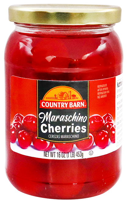 COUNTRY BARN RED MARASHINO CHERR 16 OZ