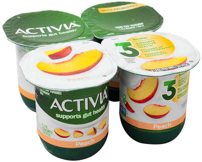 Dannon Activia Peach 4 Un4 OZ