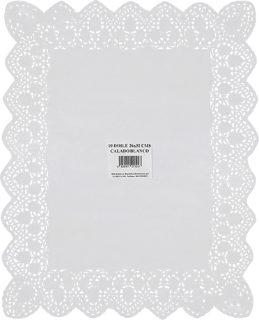 Doiles Blanco Cuadrado 26x32cmPAQ