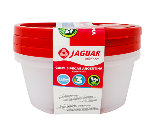 JAG ENVASE P/ALIMENTOS 3PZ REDON.0660