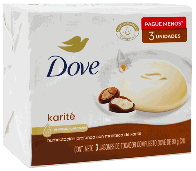 DOVE JABON KARITE Y VAINILLA 3PK