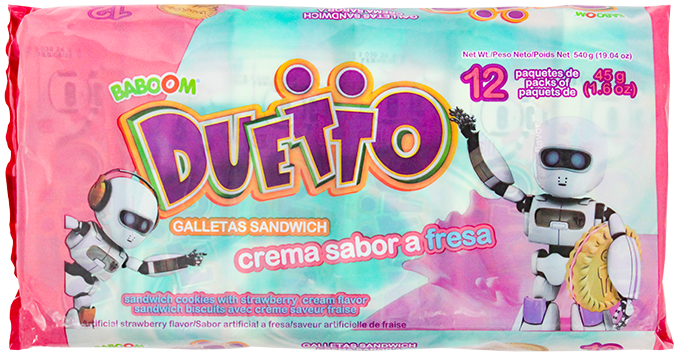 DUETTO GALLETAS FRESA 10 PQ